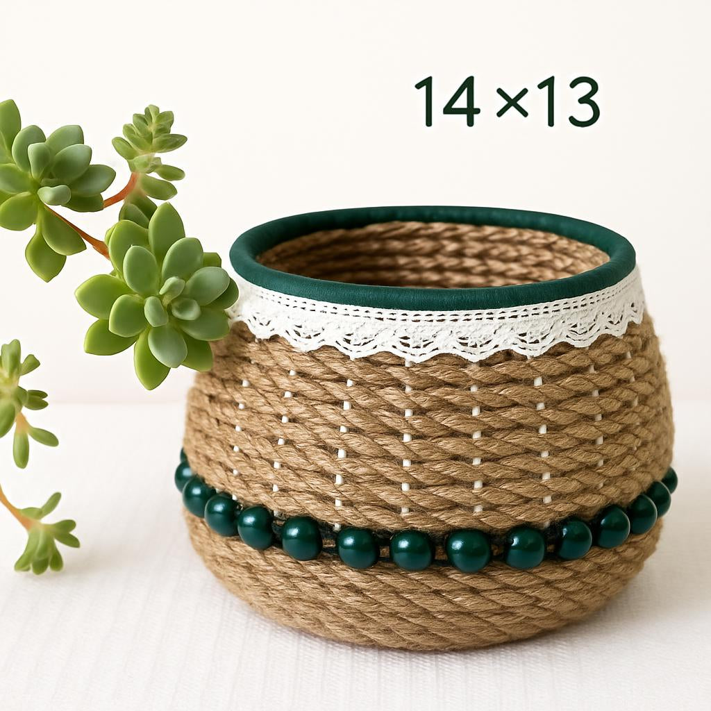 Eco-Friendly Jute Storage Basket for Home Decor
