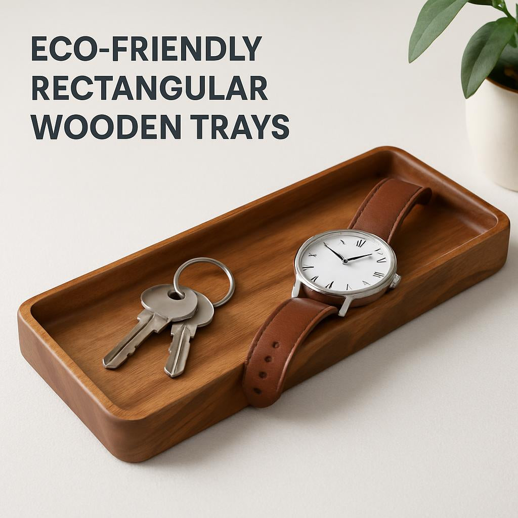 Eco-Friendly Rectangular Wooden Trays for Sustainable Living