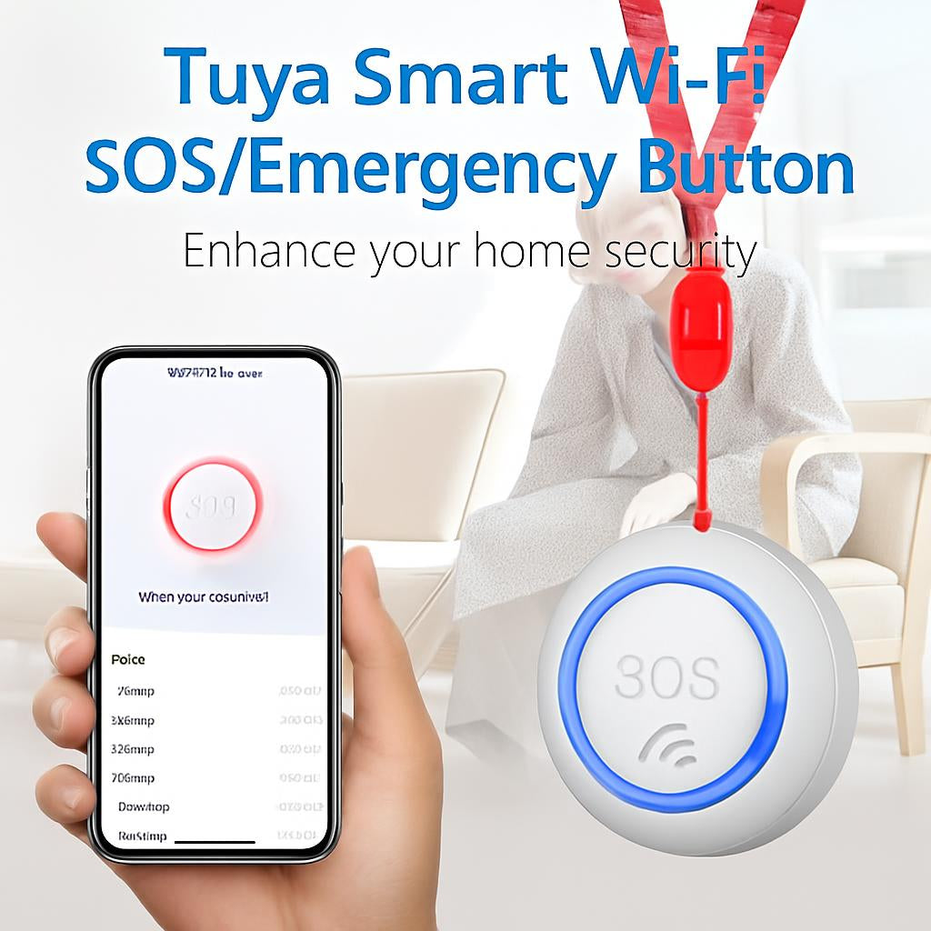 Intelligent Wi-Fi Elderly SOS Emergency Call Button with Voice Alert