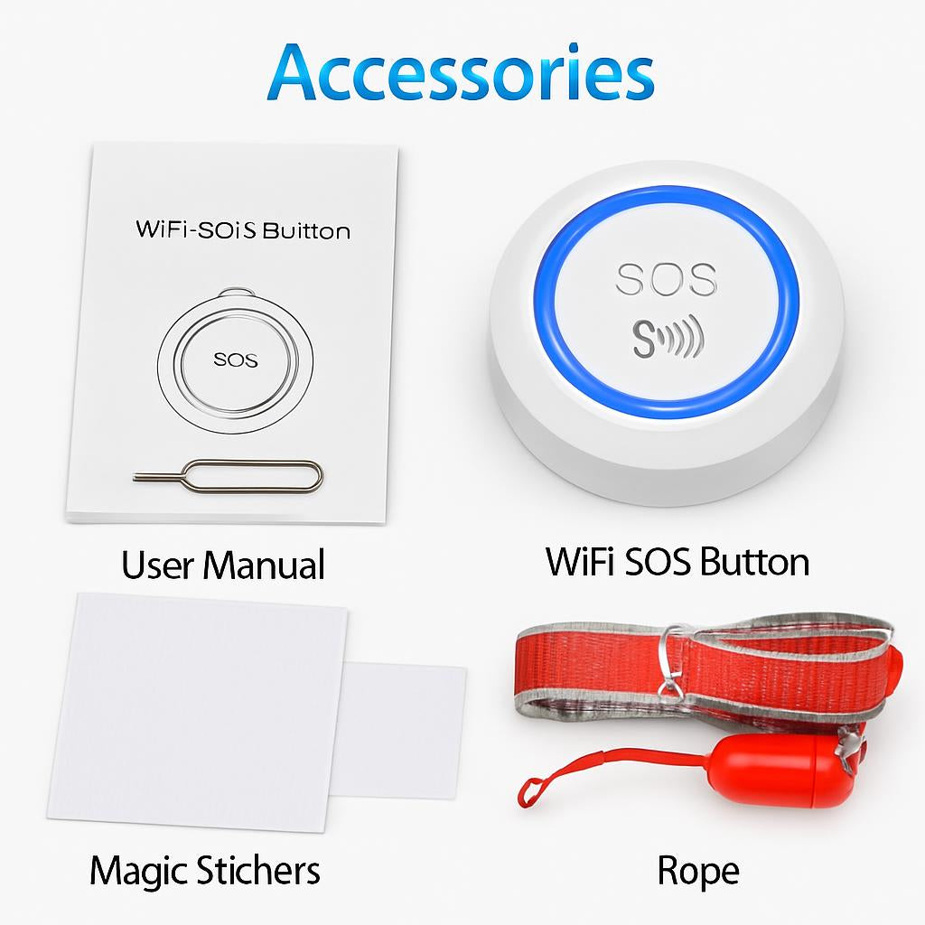Intelligent Wi-Fi Elderly SOS Emergency Call Button with Voice Alert