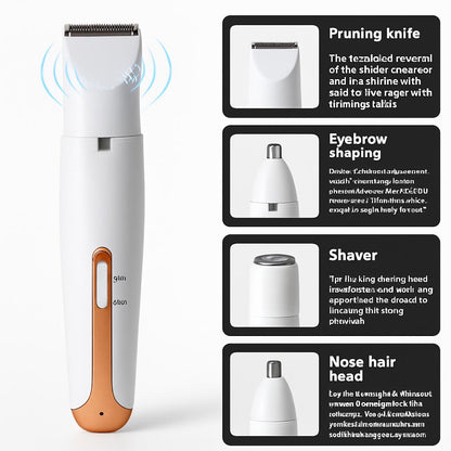Women's 4-in-1 Electric Multifunctional Shaver - Waterproof & Travel-Ready