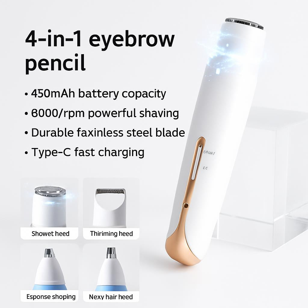 Women's 4-in-1 Electric Multifunctional Shaver - Waterproof & Travel-Ready