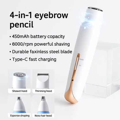Women's 4-in-1 Electric Multifunctional Shaver - Waterproof & Travel-Ready