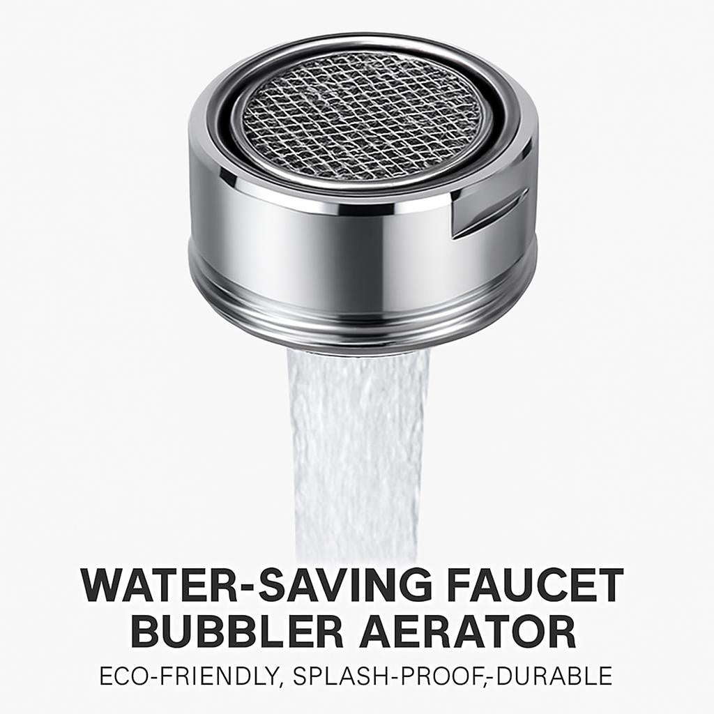 Water-Saving Faucet Bubbler Aerator - Eco-Friendly, Splash-Proof, Durable
