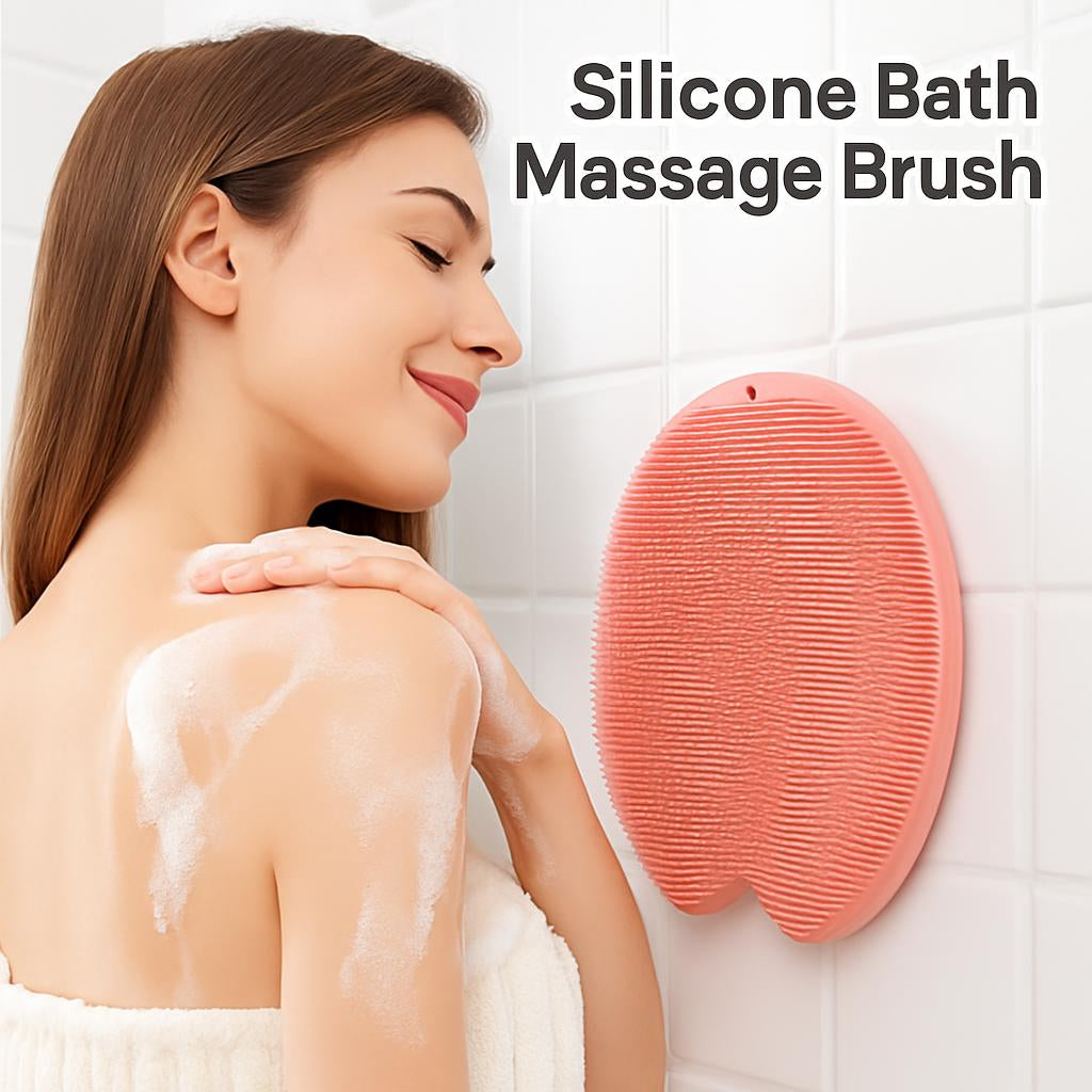 Eco-Friendly Silicone Bath Scrubber in Multiple Colors