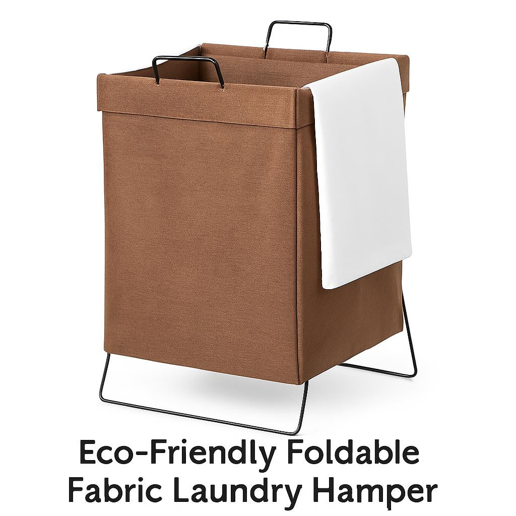 Eco-Friendly Rectangular Laundry Hamper with Durable Metal Frame