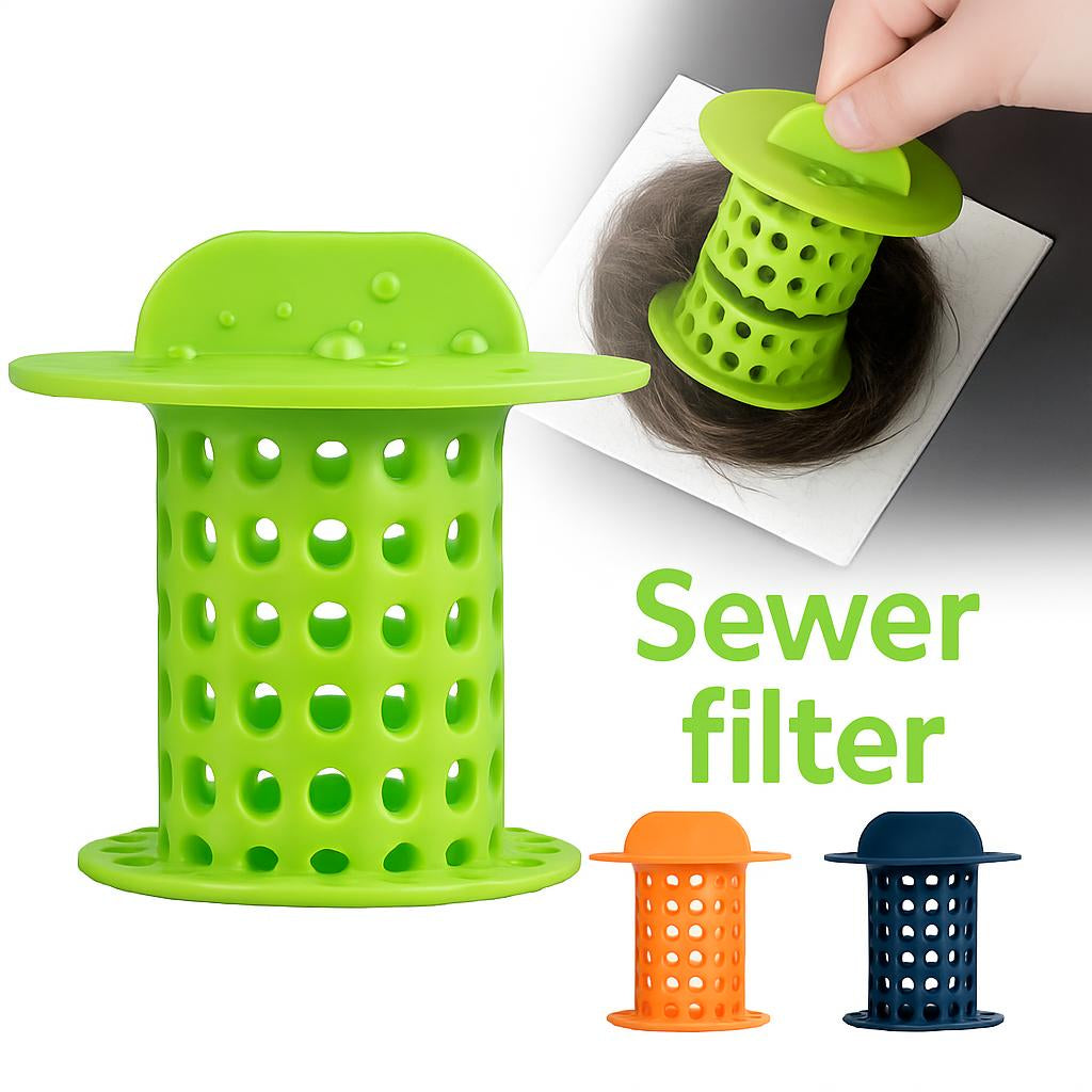 Green Eco-Friendly Drain Hair Catcher for Clog Prevention