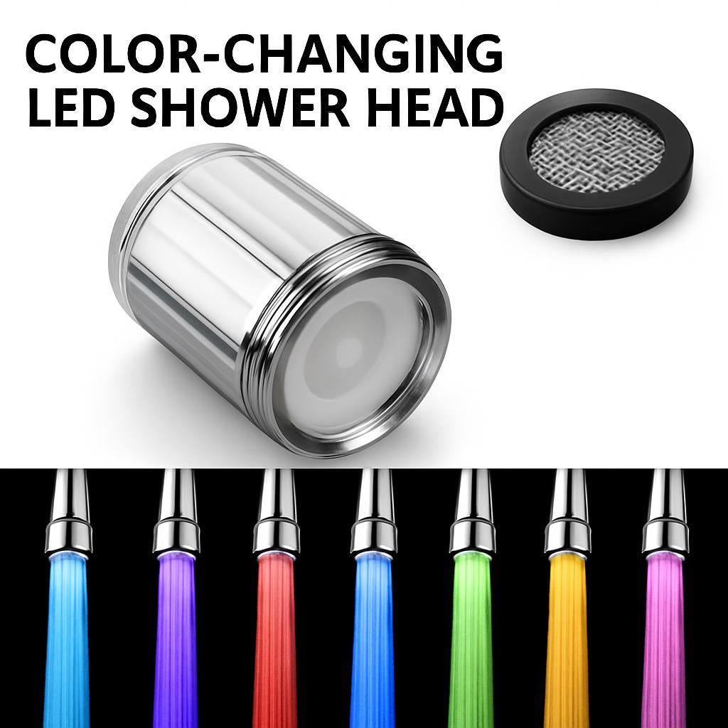 LED Faucet Light with Temperature-Indicating Colors
