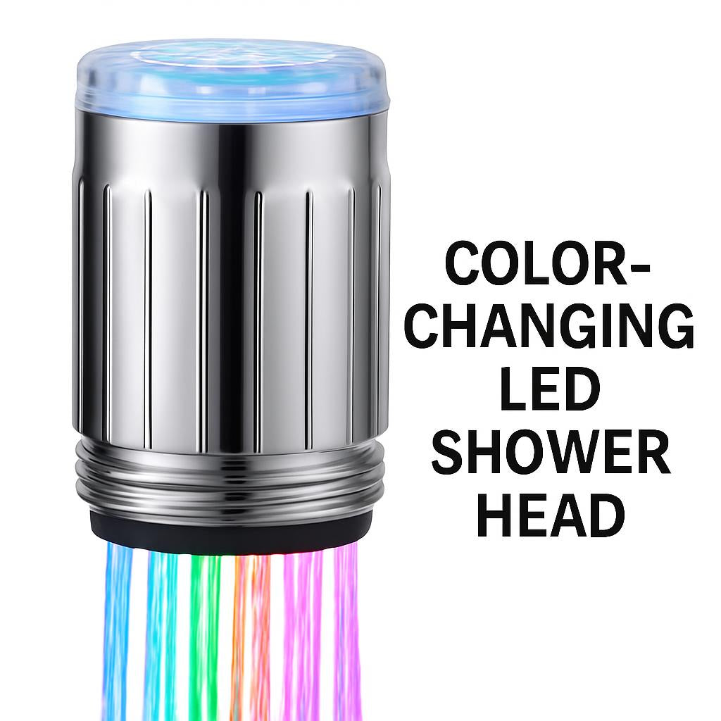 Color-Changing LED Shower Head for a Luxurious Bathing Experience