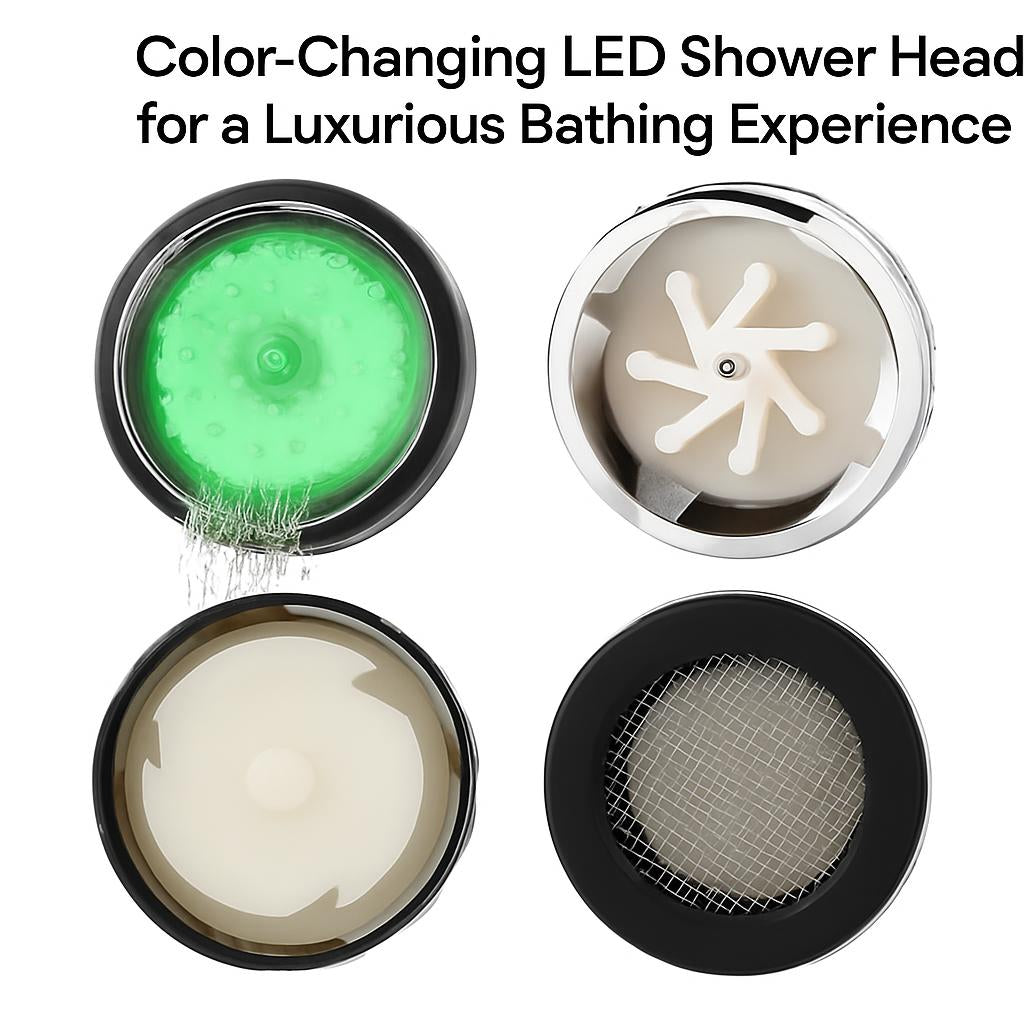 Color-Changing LED Shower Head for a Luxurious Bathing Experience