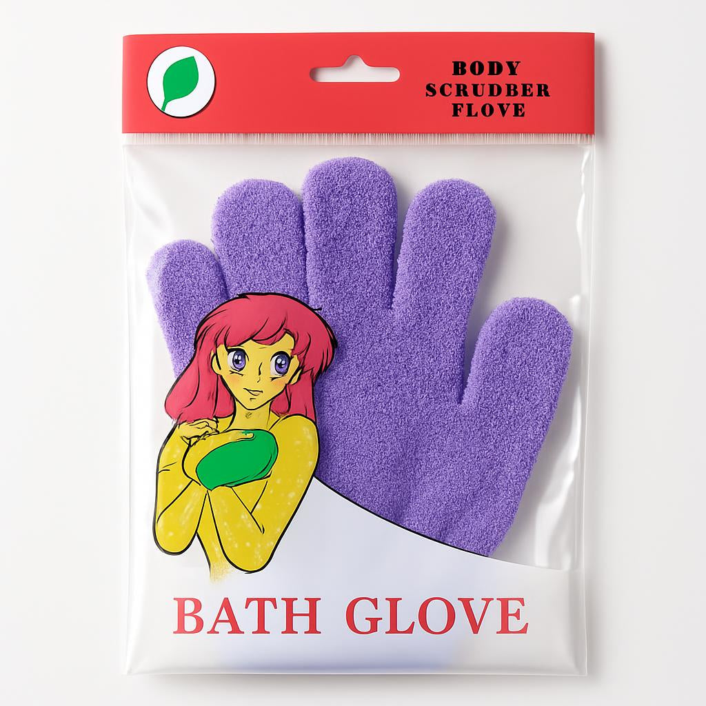 Eco-Friendly Candy Color Mud Exfoliating Bath Gloves