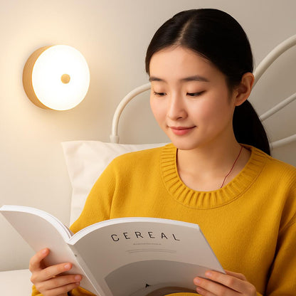 Eco-Friendly LED Night Light with Wooden Base