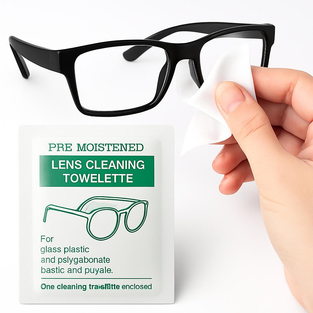Biodegradable Lens Cleaning Towelettes in Eco-Friendly Packaging
