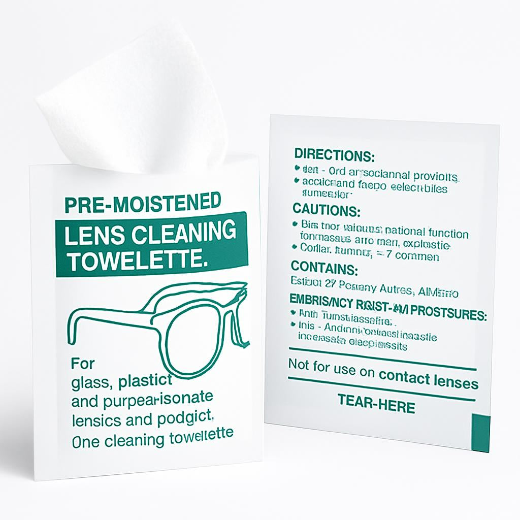 Biodegradable Lens Cleaning Towelettes - Eco-Friendly, Plastic-Free Wipes