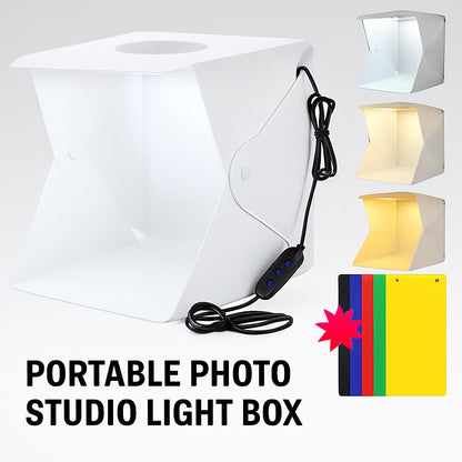 Portable Photo Studio Light Box with Multi-Colored Backdrops
