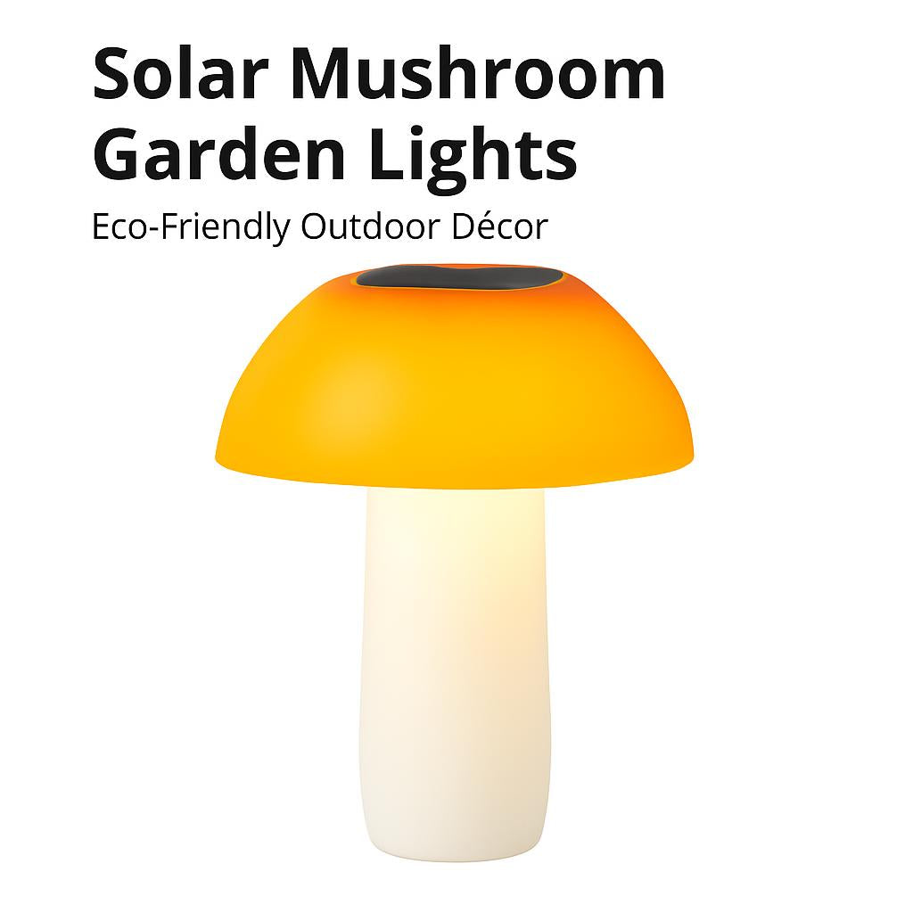 Solar Mushroom Garden Lights - Eco-Friendly Outdoor Décor