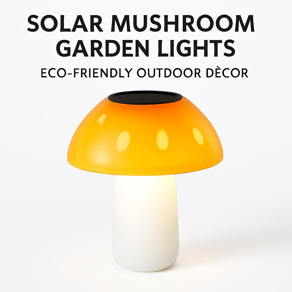 Solar Mushroom Garden Lights - Eco-Friendly Outdoor Décor