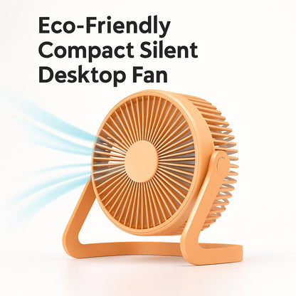 Energy-Efficient Portable Peach Desk Fan