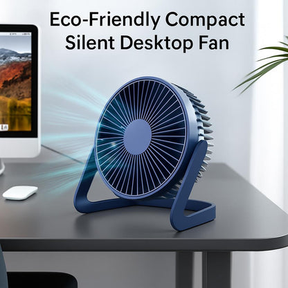 Eco-Friendly Compact Silent Desktop Fan