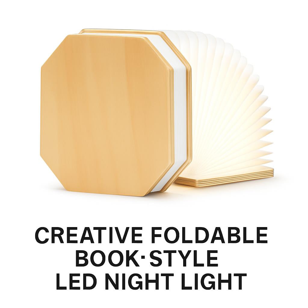 Creative Foldable Book-Style LED Night Light