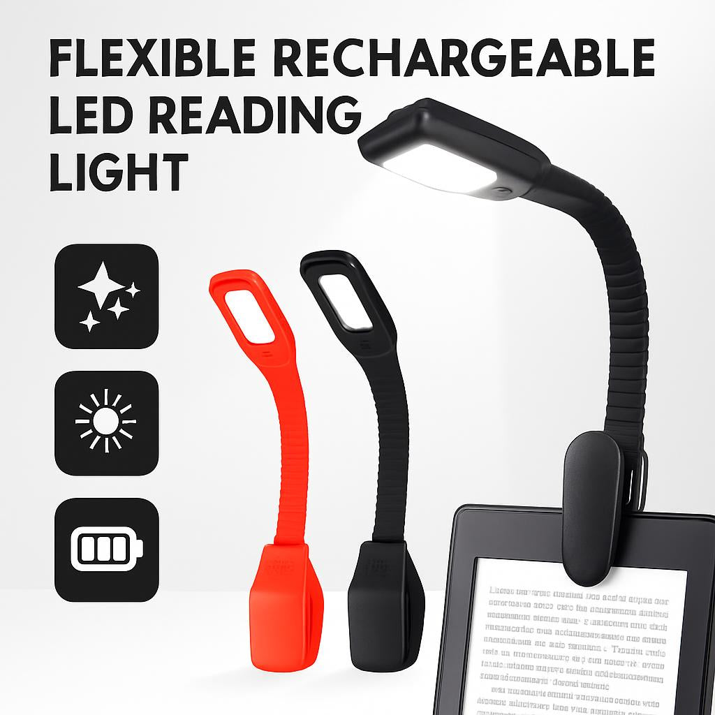 Rechargeable Clip-On LED Reading Light with Flexible Neck