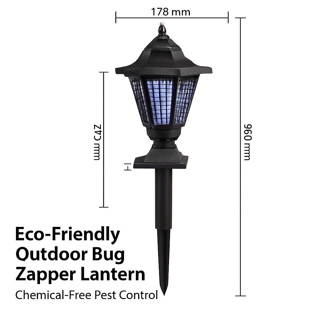 Eco-Friendly Outdoor Bug Zapper Lantern - Chemical-Free Pest Control