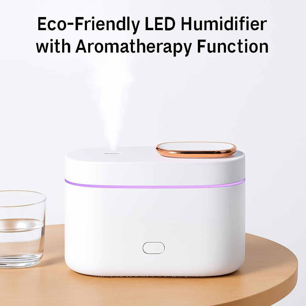 Eco-Friendly LED Humidifier with Aromatherapy Function