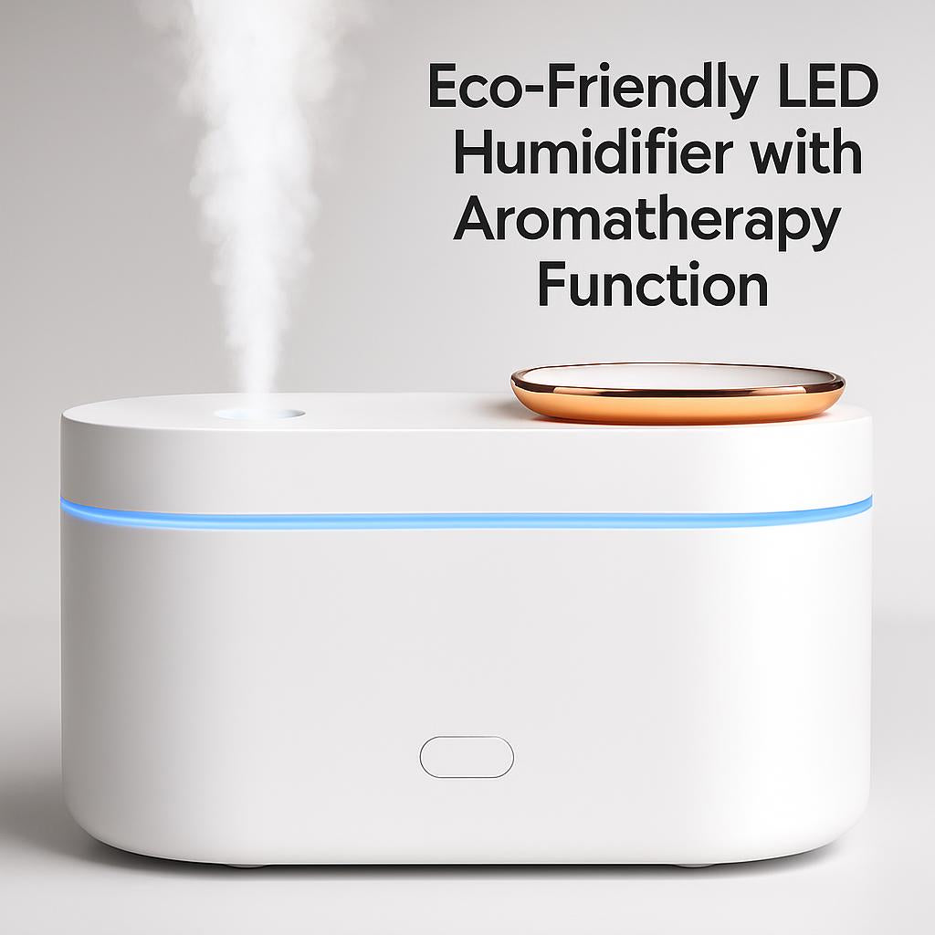 Eco-Friendly LED Humidifier with Aromatherapy Function