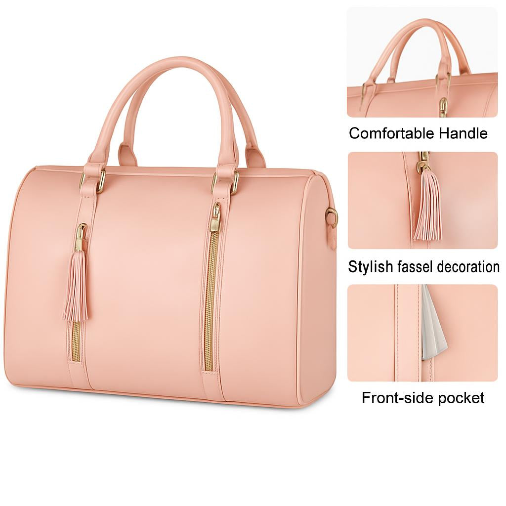 Eco-Friendly Light Pink Travel Duffel Bag