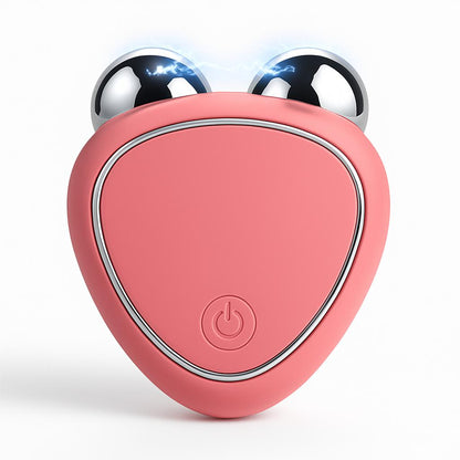 Pink V-Shaped Facial Massager for Wellness and Sustainability