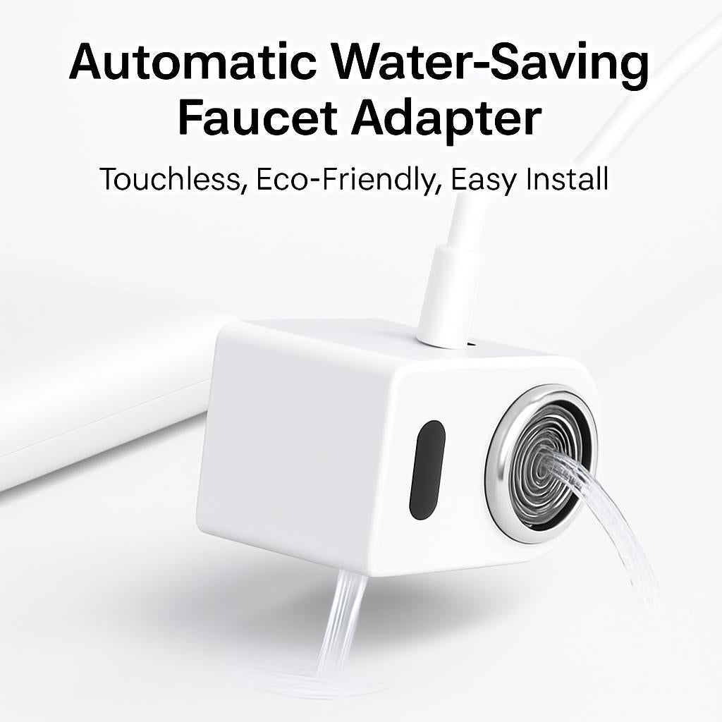 Automatic Water-Saving Faucet Adapter - Touchless, Eco-Friendly, Easy Install