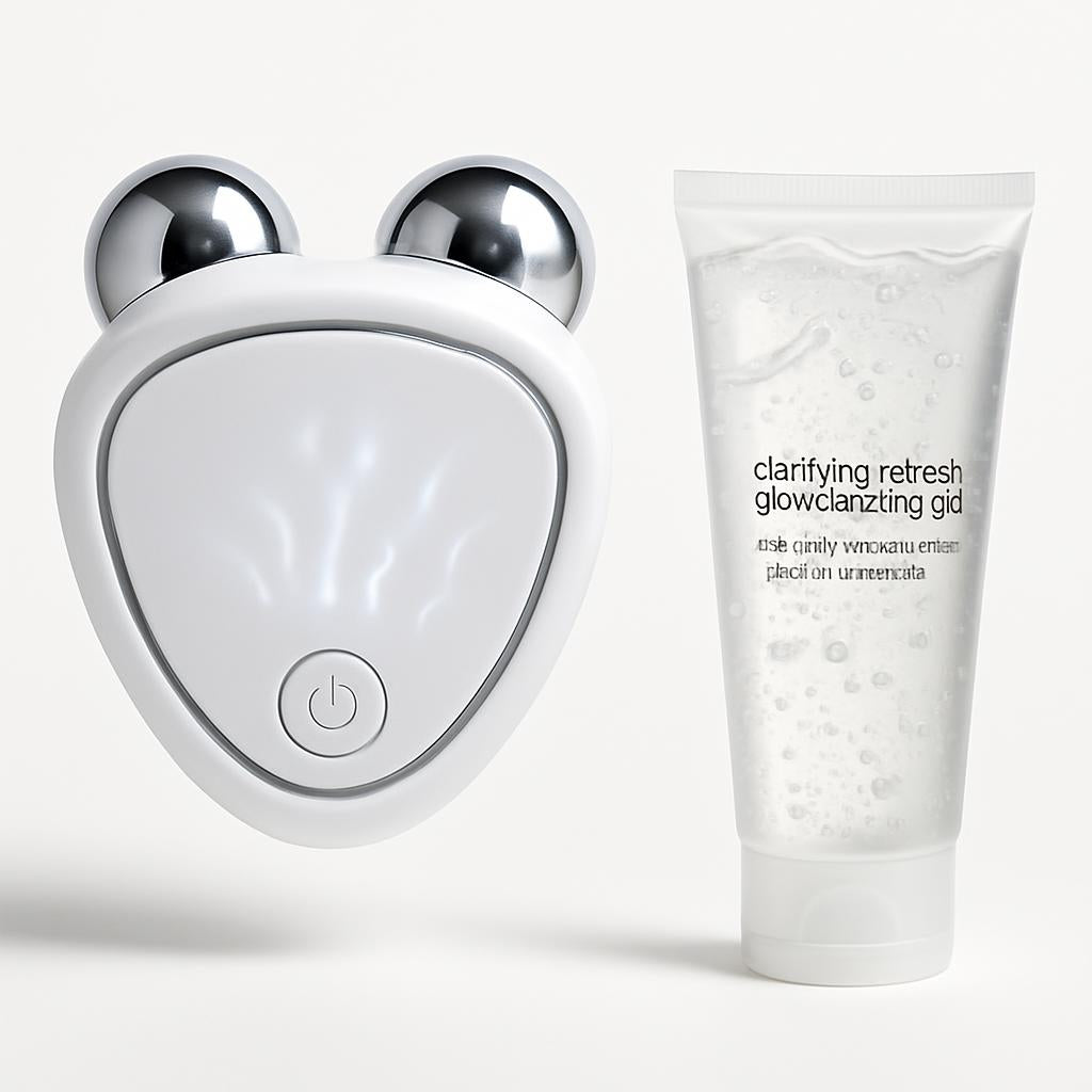 Pink V-Shaped Facial Massager for Wellness and Sustainability