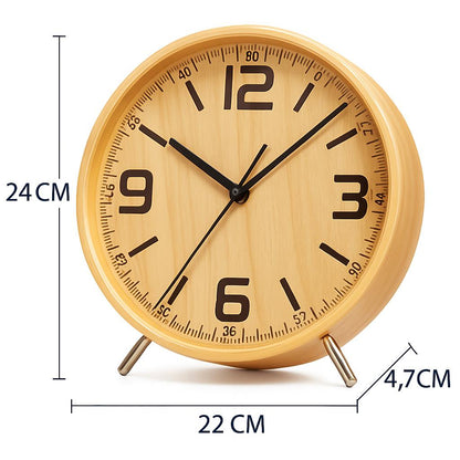 Eco-Friendly Minimalist Wood Quartz Table Clock