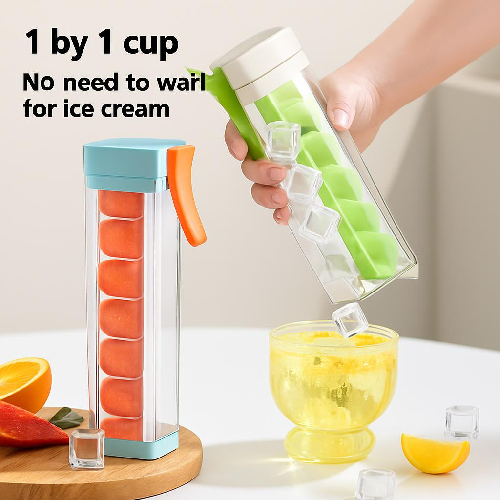 Eco-Friendly Reusable Ice Cube Tray with Dispenser