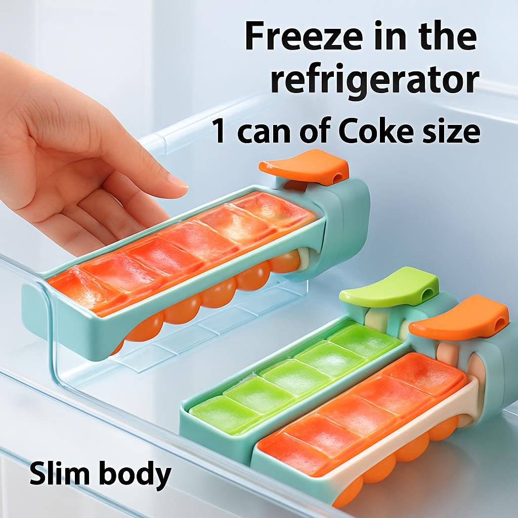 Eco-Friendly Reusable Ice Cube Tray with Dispenser