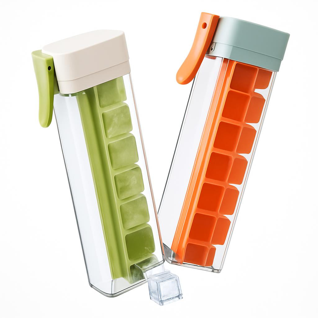 Eco-Friendly Reusable Ice Cube Tray with Dispenser