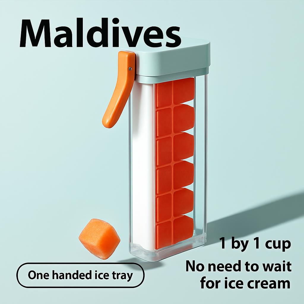Eco-Friendly Reusable Ice Cube Tray with Dispenser