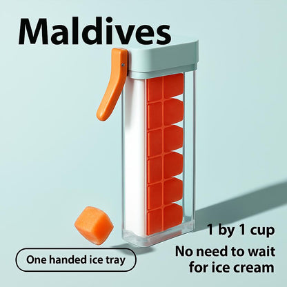 Eco-Friendly Reusable Ice Cube Tray with Dispenser