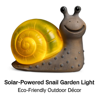 Solar-Powered Snail Garden Light