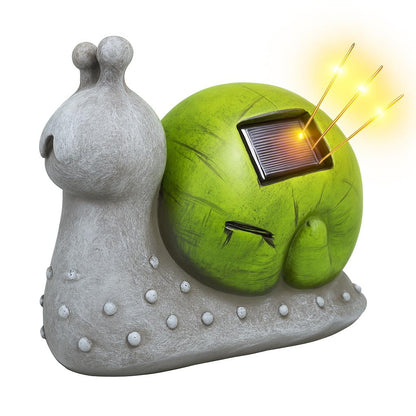 Solar-Powered Snail Garden Light - Eco-Friendly Outdoor Décor