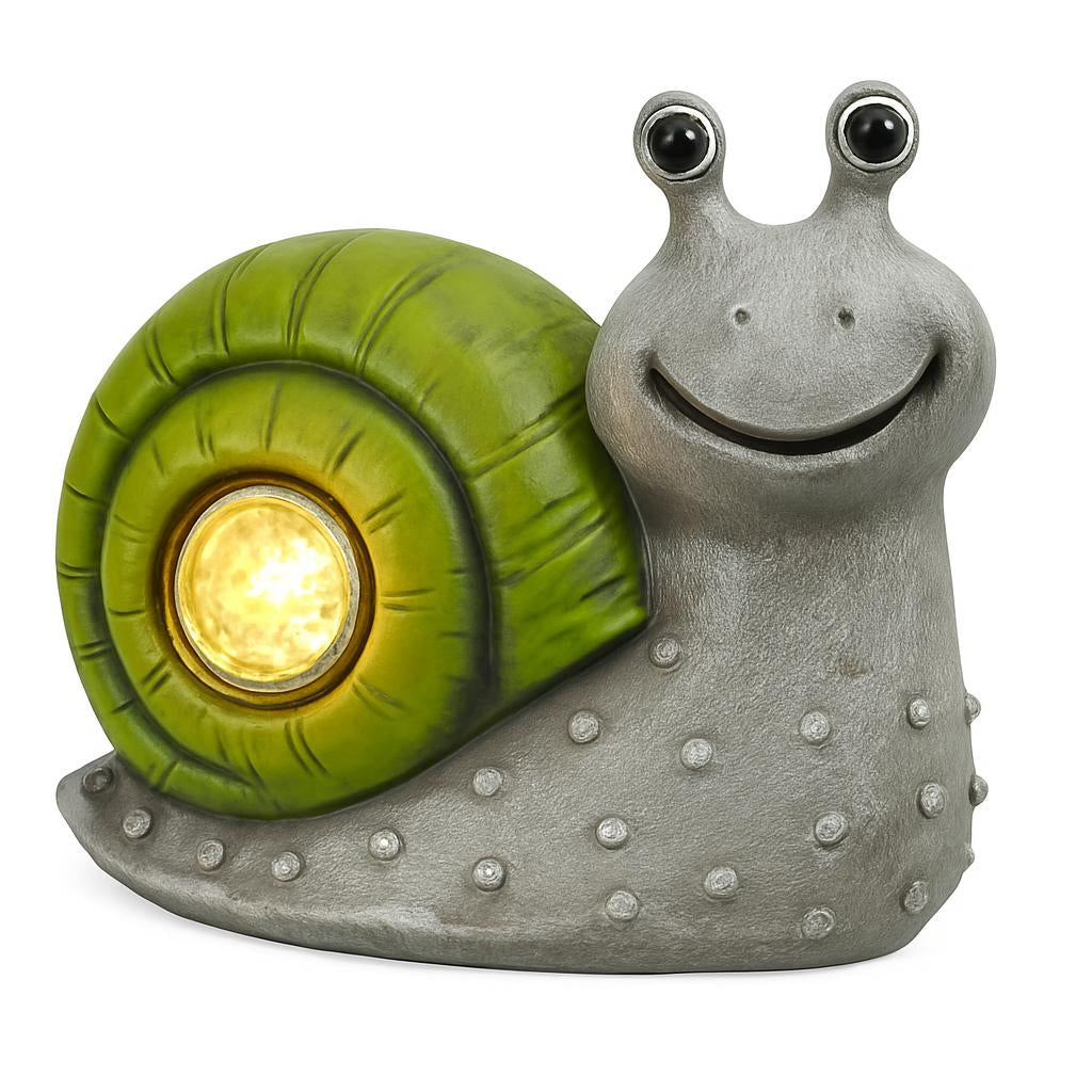 Solar-Powered Snail Garden Light - Eco-Friendly Outdoor Décor