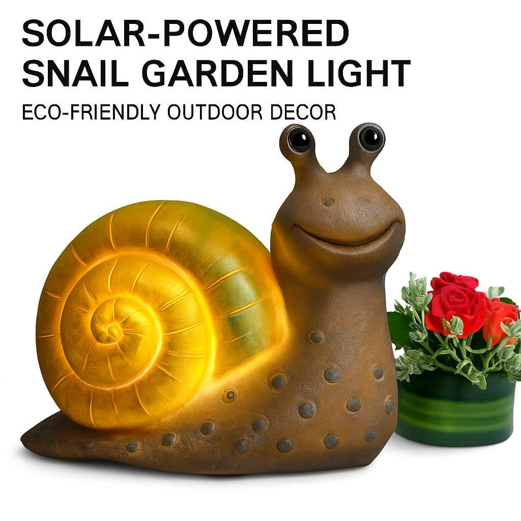Solar-Powered Snail Garden Light - Eco-Friendly Outdoor Décor