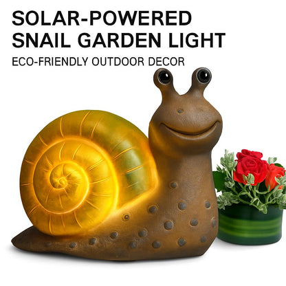 Solar-Powered Snail Garden Light - Eco-Friendly Outdoor Décor