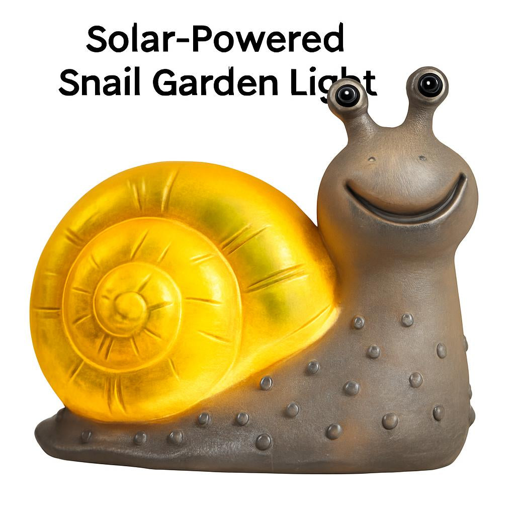 Solar-Powered Snail Garden Light - Eco-Friendly Outdoor Décor