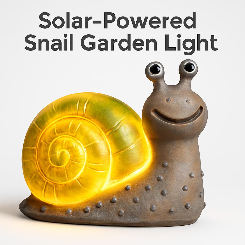 Solar-Powered Snail Garden Light - Eco-Friendly Outdoor Décor