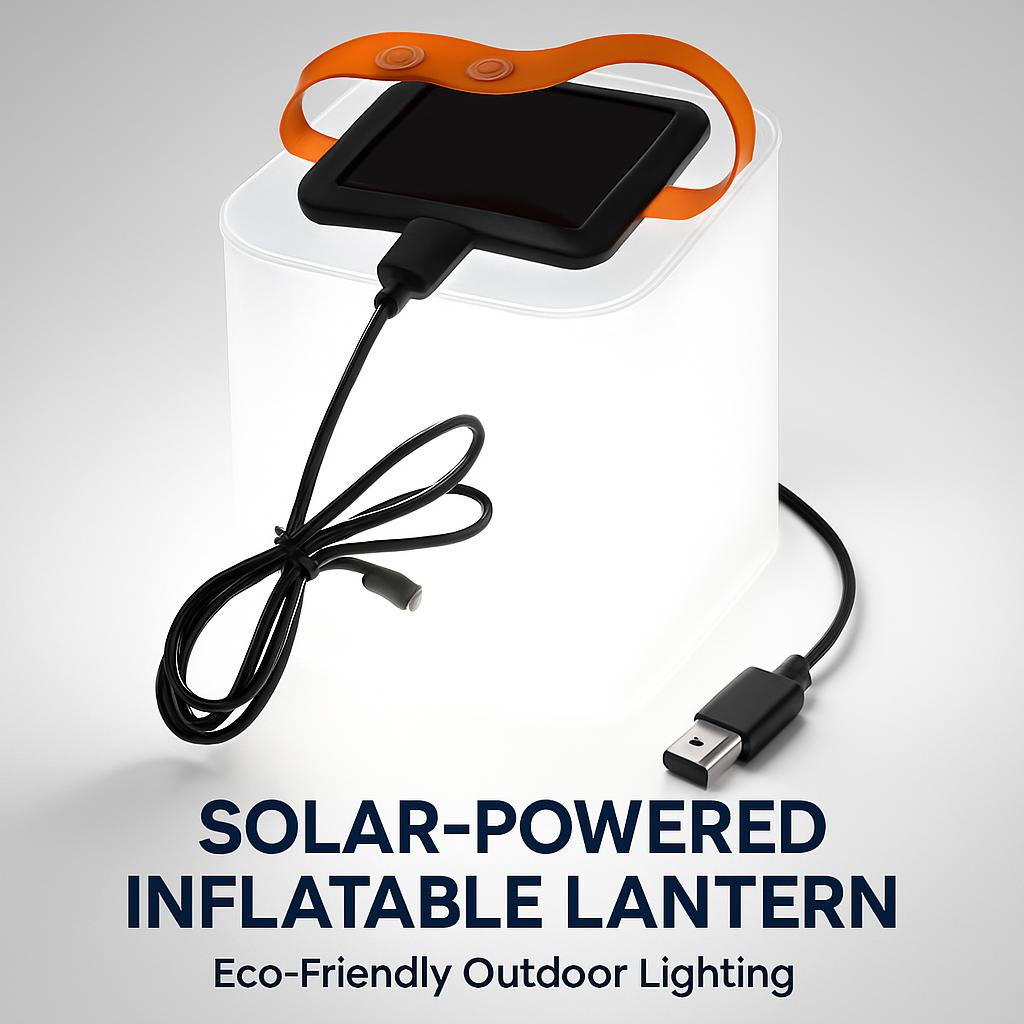 Solar-Powered Inflatable Lantern - Eco-Friendly Outdoor Lighting