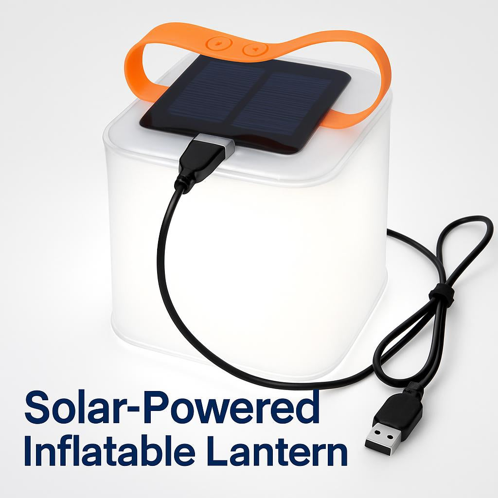 Solar-Powered Inflatable Lantern - Eco-Friendly Outdoor Lighting