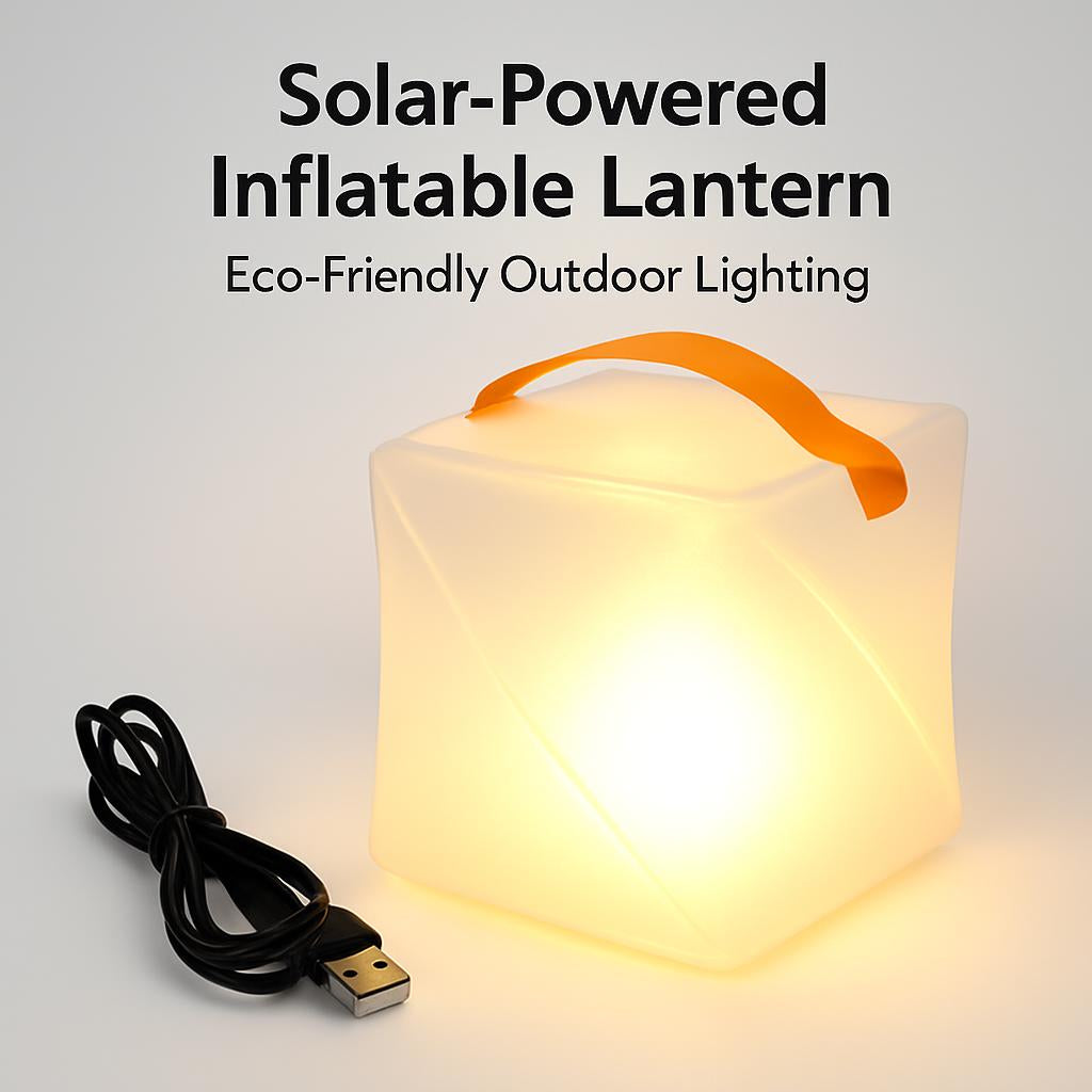 Solar-Powered Inflatable Lantern - Eco-Friendly Outdoor Lighting