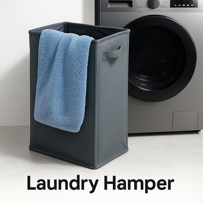 Eco-Friendly Beige Canvas Laundry Hamper for Small Spaces