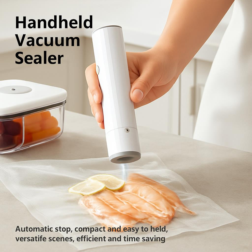 Compact Handheld Vacuum Sealer for Food Preservation